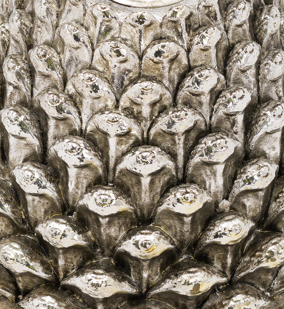 Silver Pinecone Candle Holder