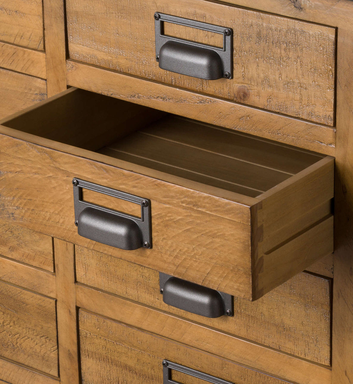 Solid Pine Wood Industrial Chest of Twenty Drawers