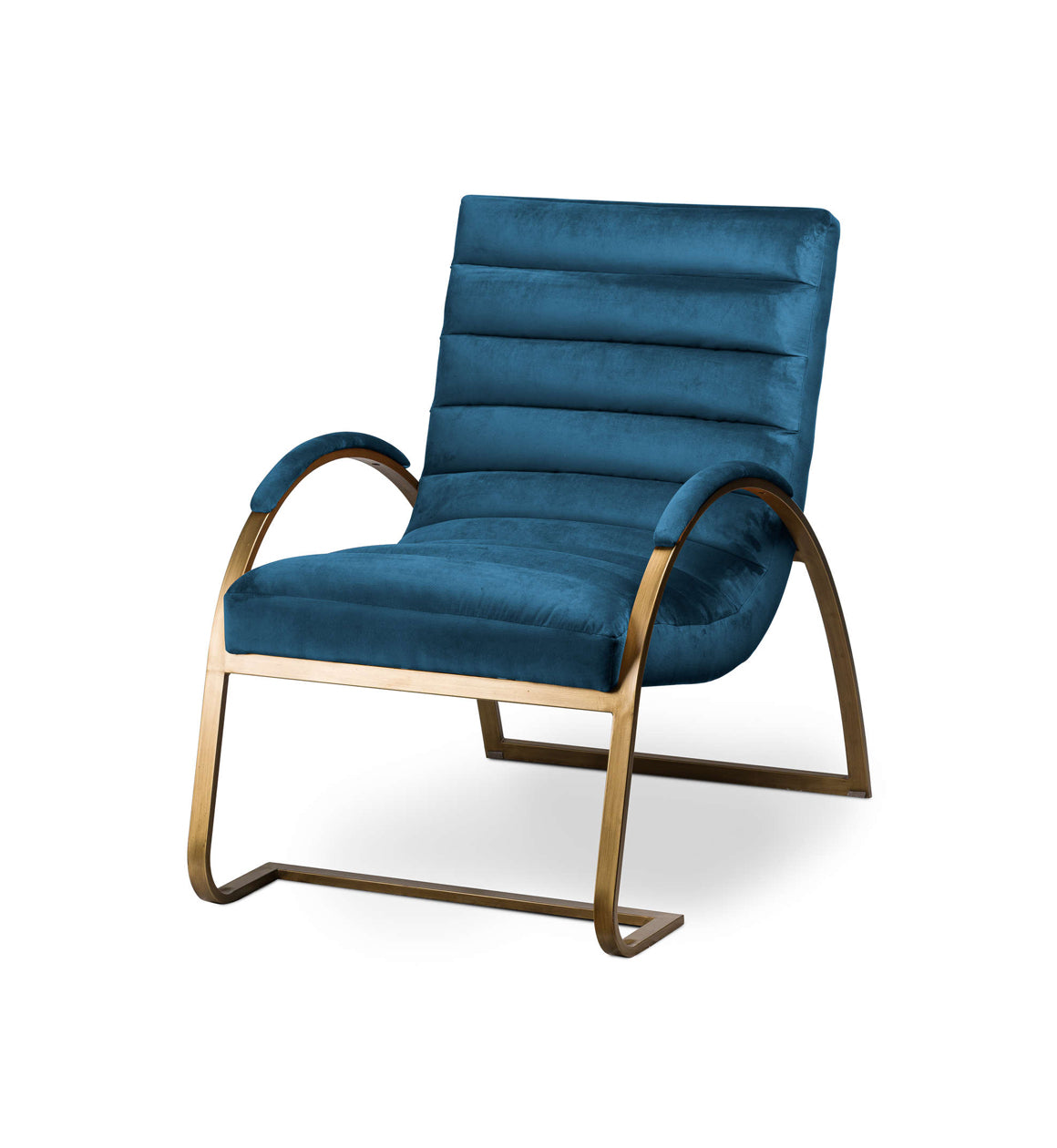 Velvet and Brass Arch Chair