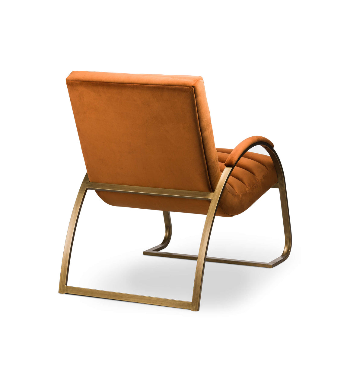 Velvet and Brass Arch Chair