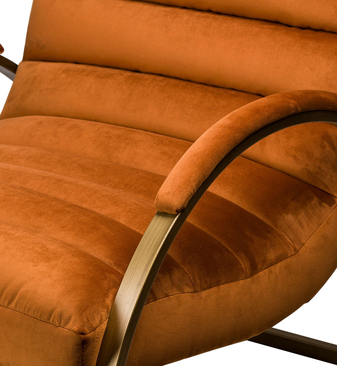 Velvet and Brass Arch Chair