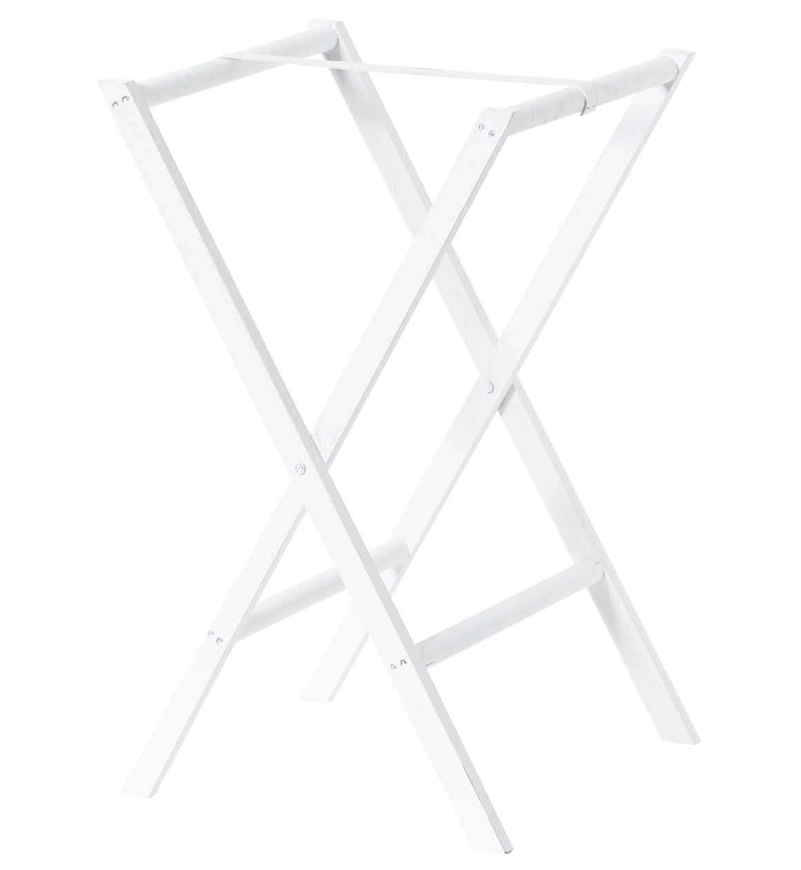 White Wicker Butlers Tray Table