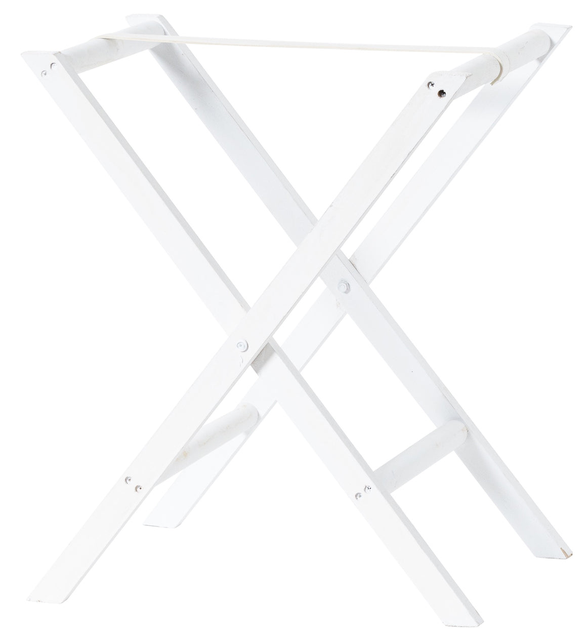 White Wicker Butlers Tray Table