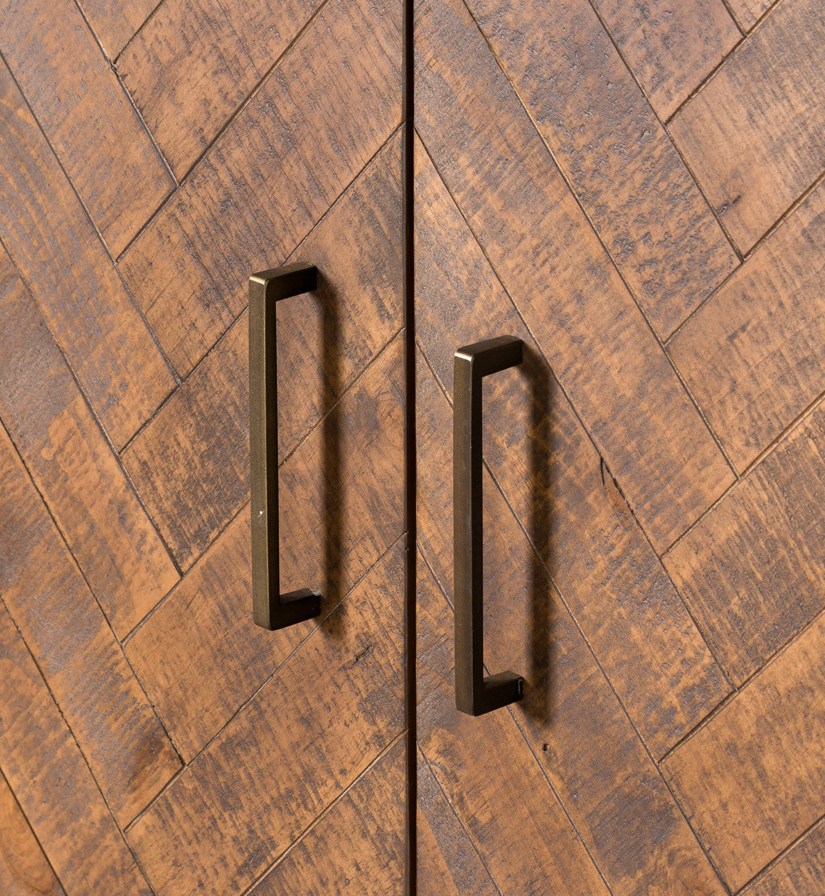 Wood and Gold Two Door Drinks Cabinet